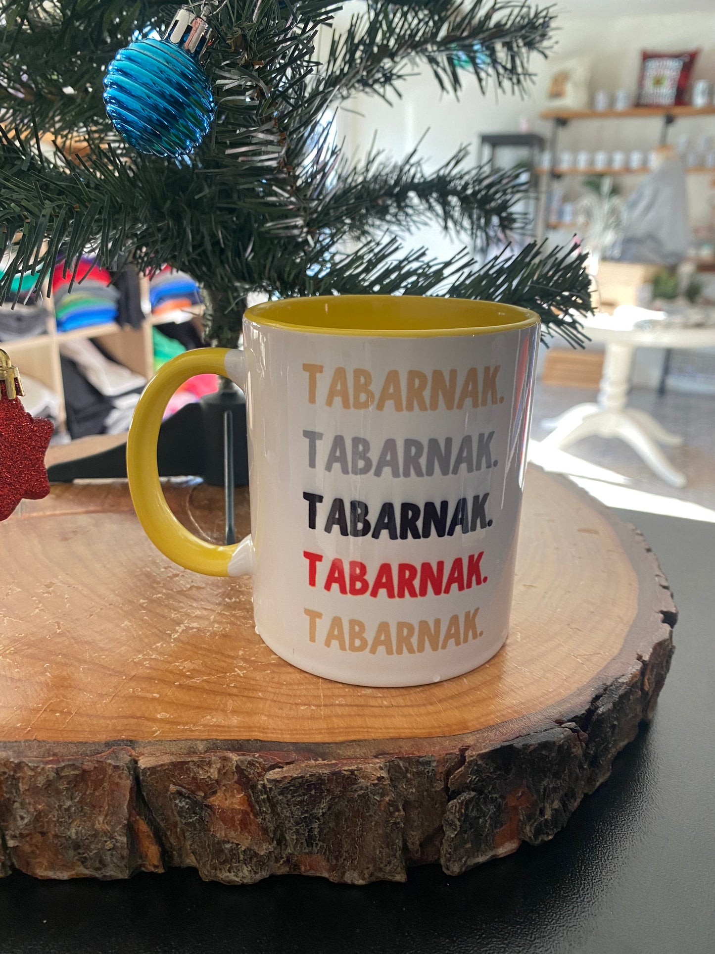 Tabarnak - yellow 11 oz mug
