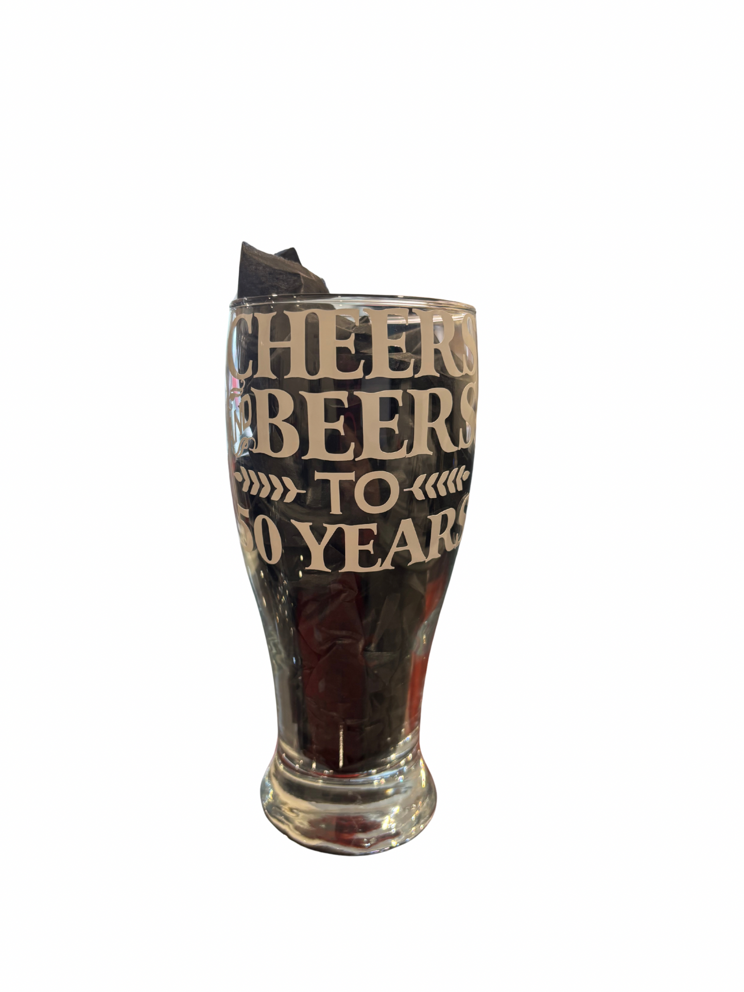 Cheers & Beers to 50 Years Beer Glass