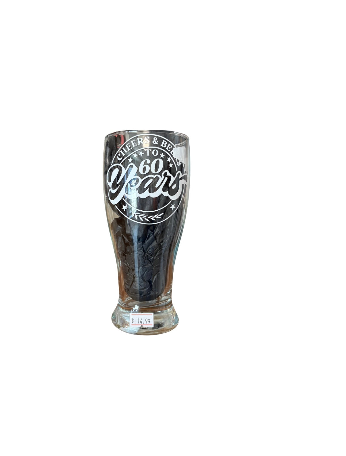 Cheers & Beers to 60 Years Beer Glass