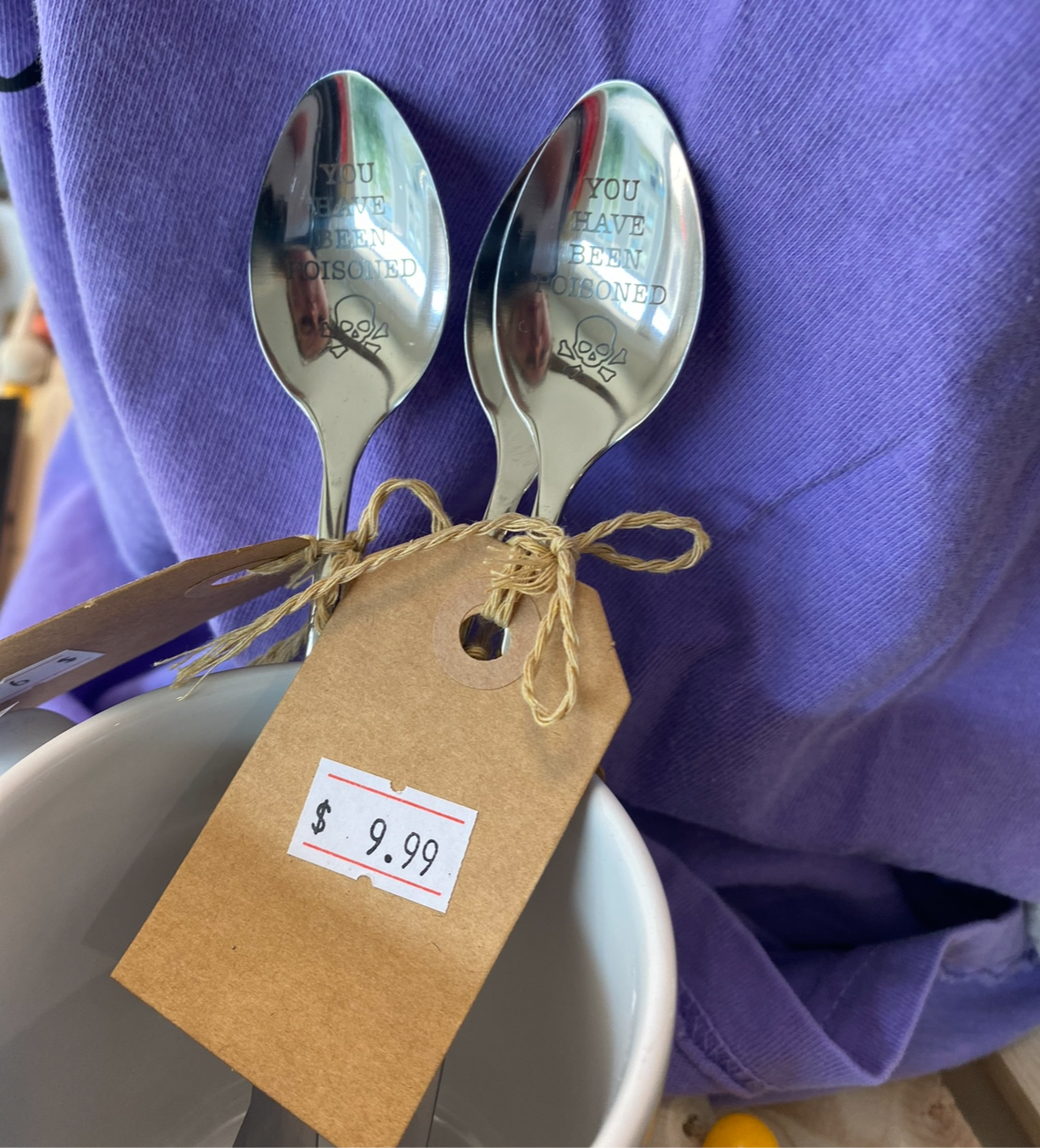 You have been poisoned- Stainless spoon
