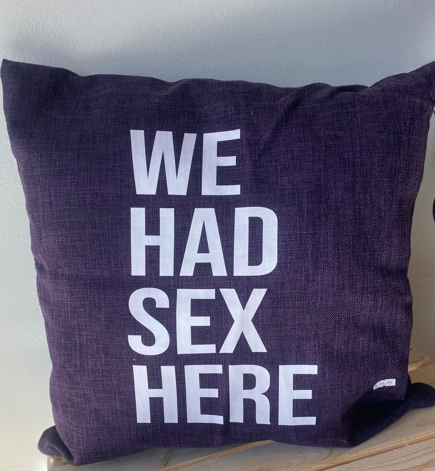 S*x Here Pillow Case 18x18 inches