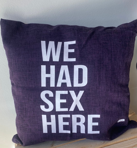 S*x Here Pillow Case 18x18 inches
