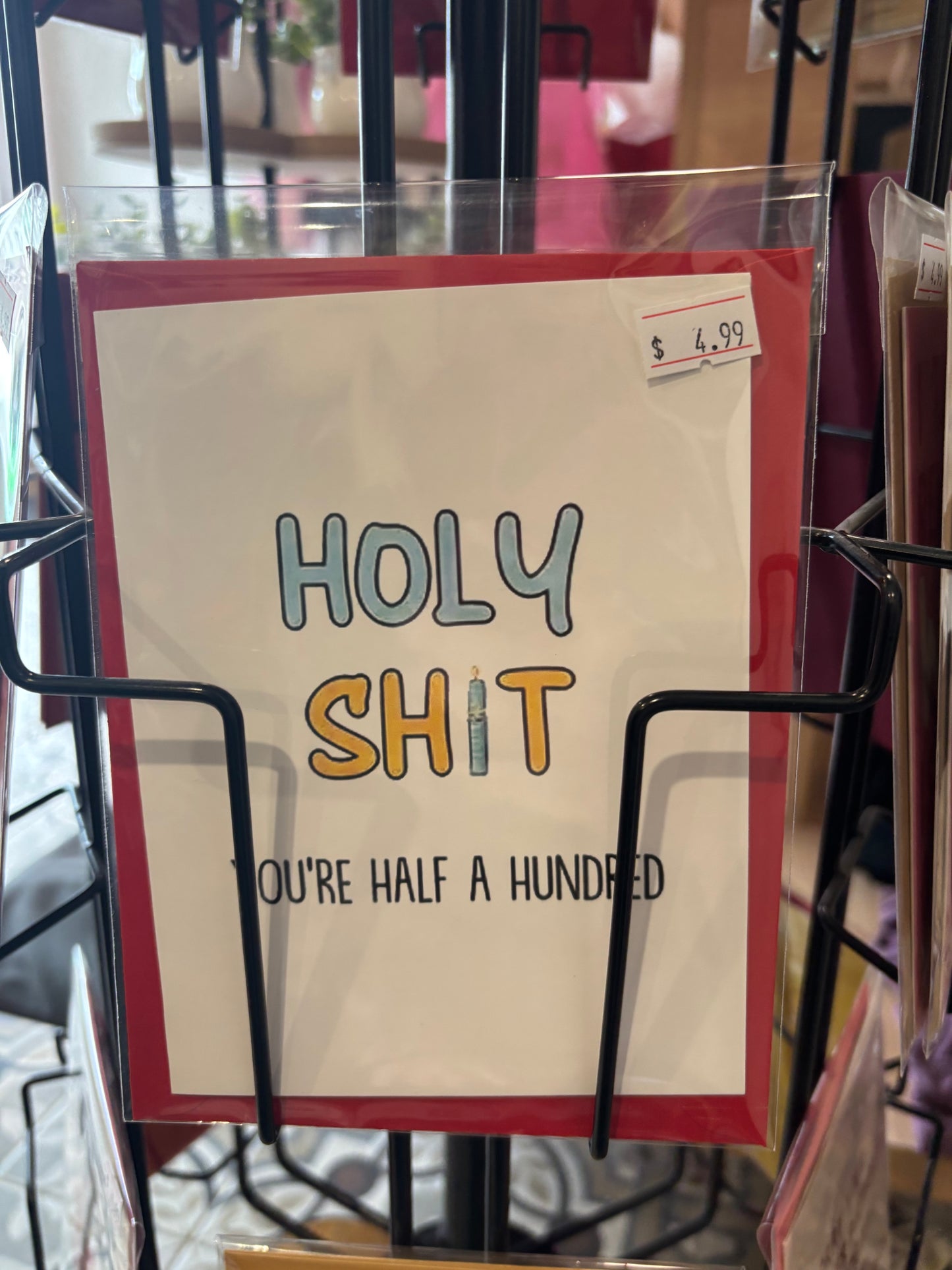 Holy Shit 50 Birthday Card