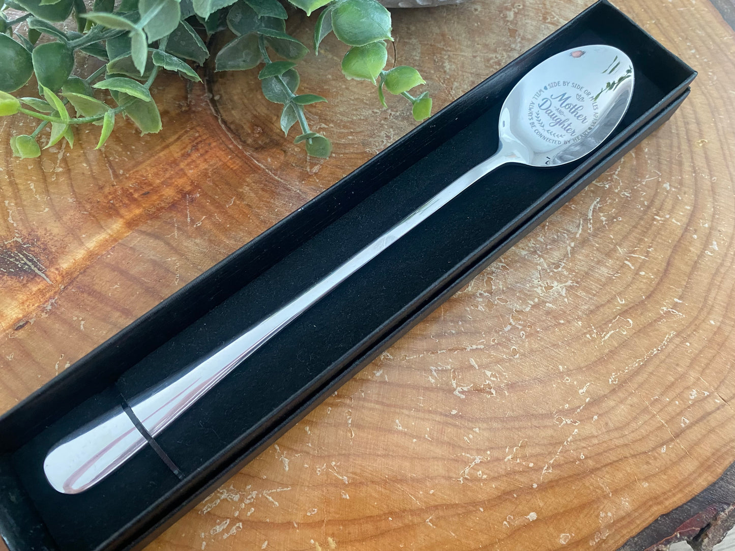 Mother and Daughter Spoon - Stainless spoon with box