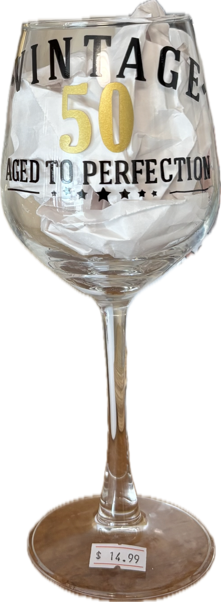 Vintage 50 Wine Glass