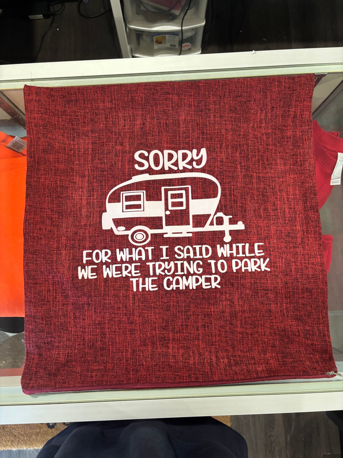 Camper Pillow - 18x18 inches cover only