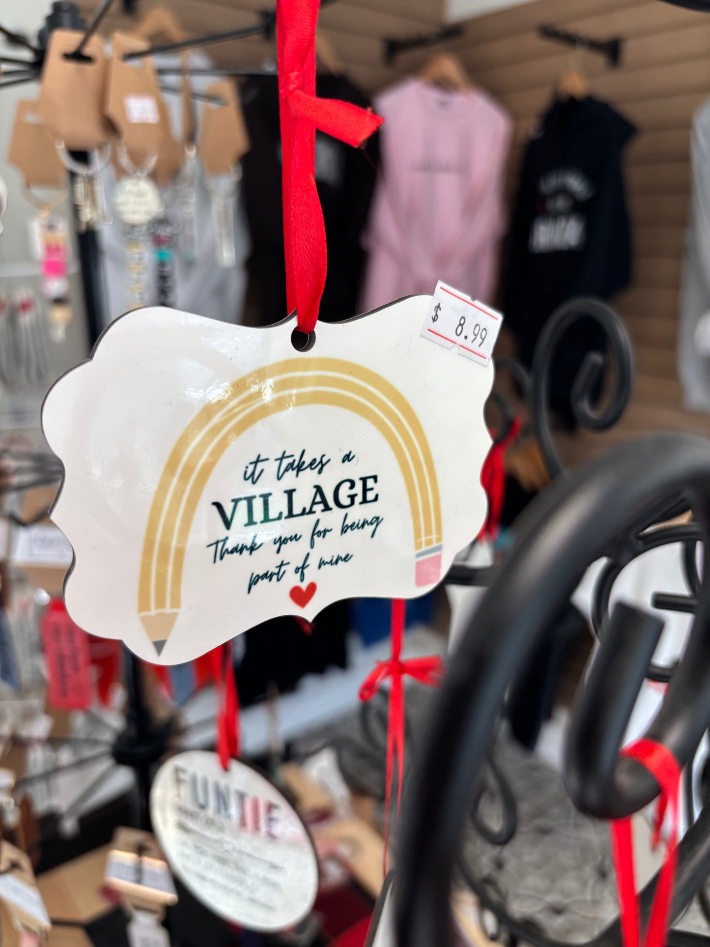 It takes a village ornament