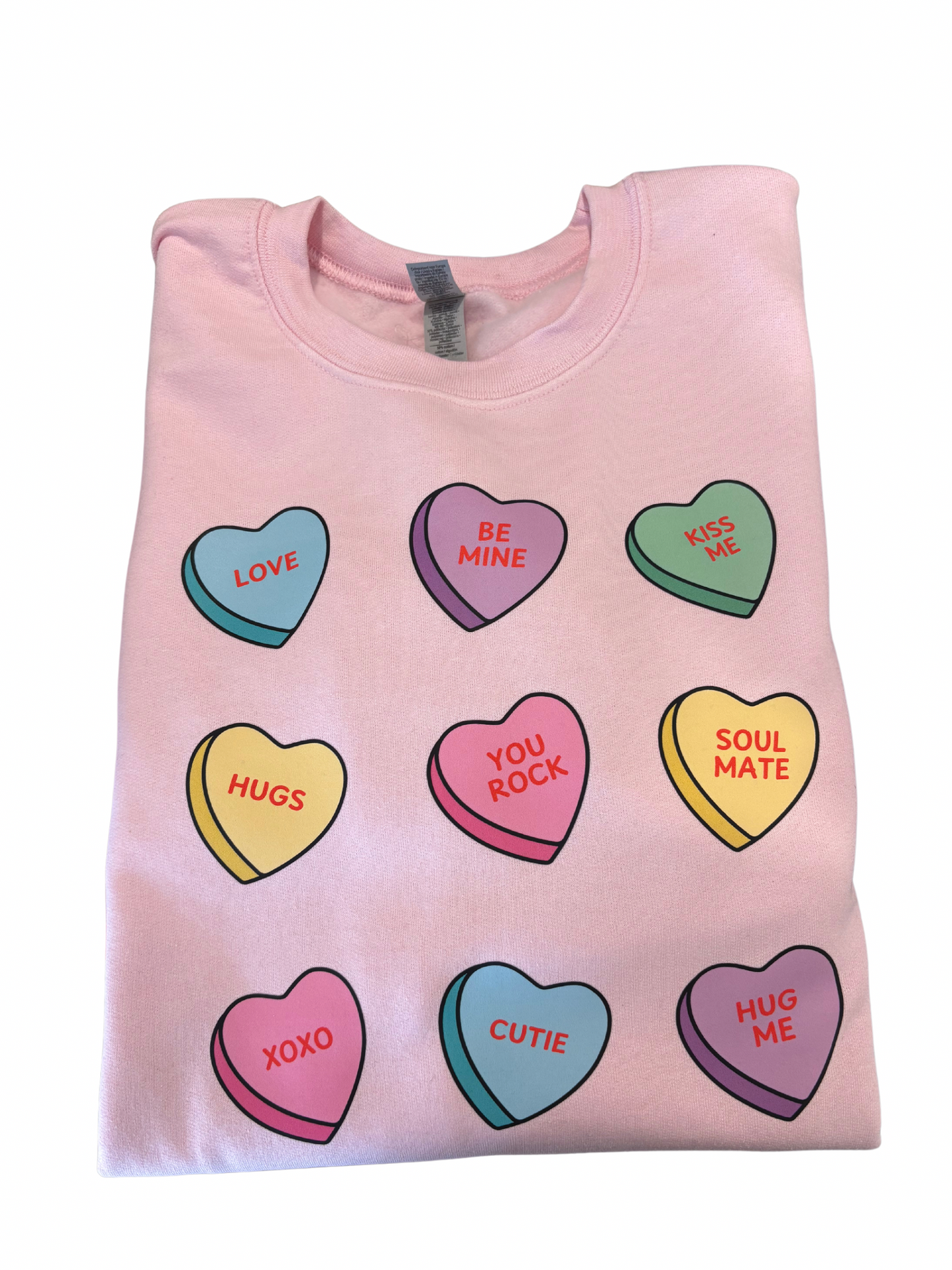 Candy Hearts Adult/Youth Crewneck