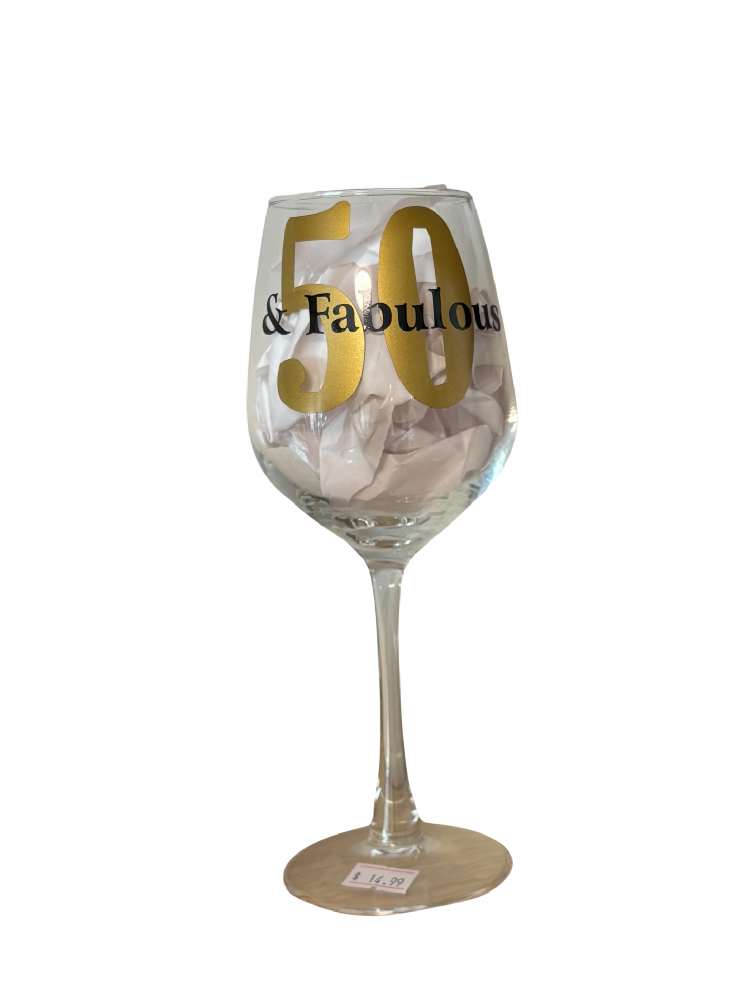 50 & Fabulous Wine Glass