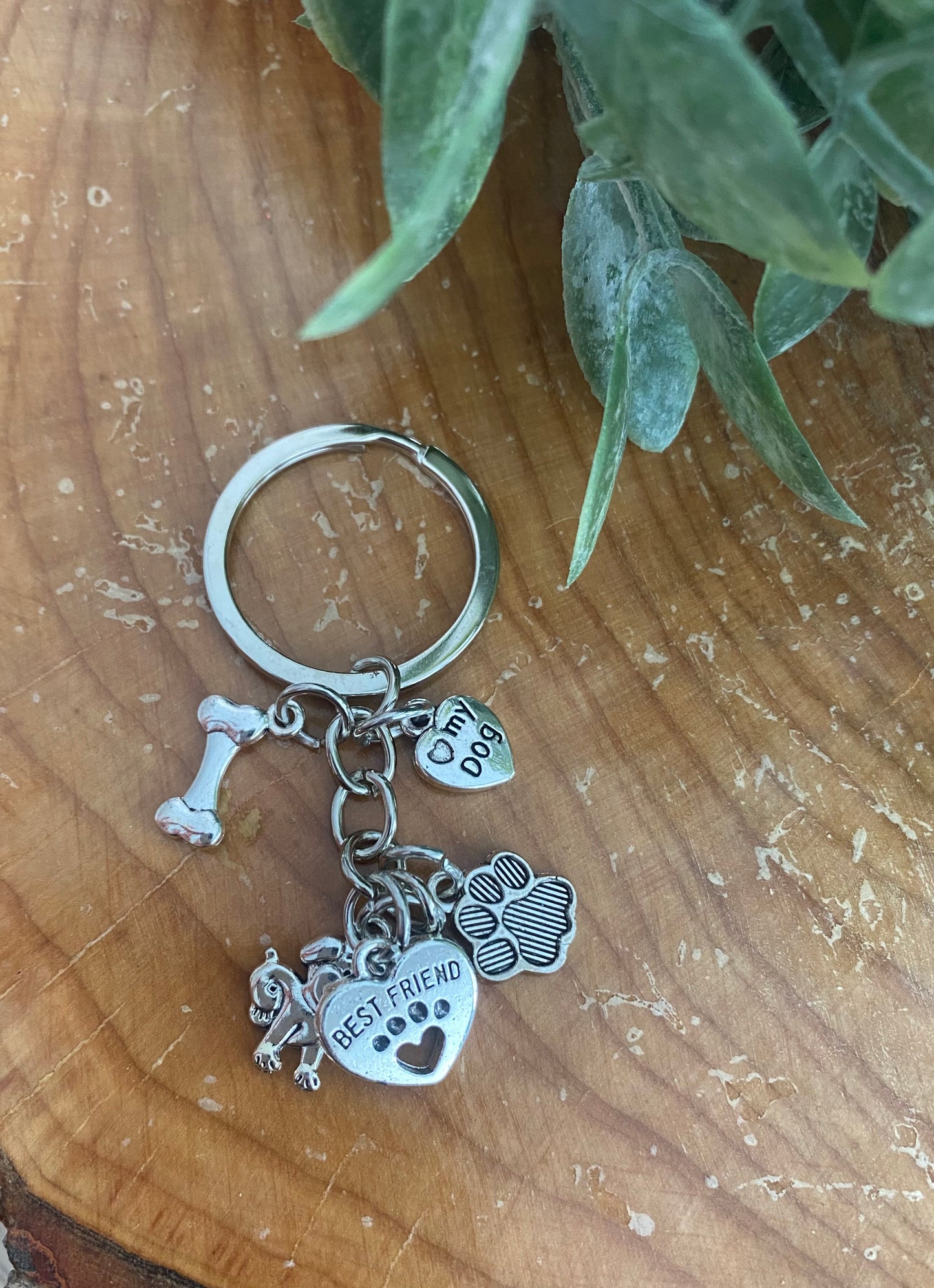 Dog Best Friend Charm Keychain