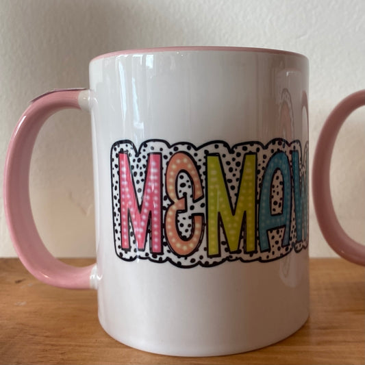 Memaw - Pink/White 11 oz Mug