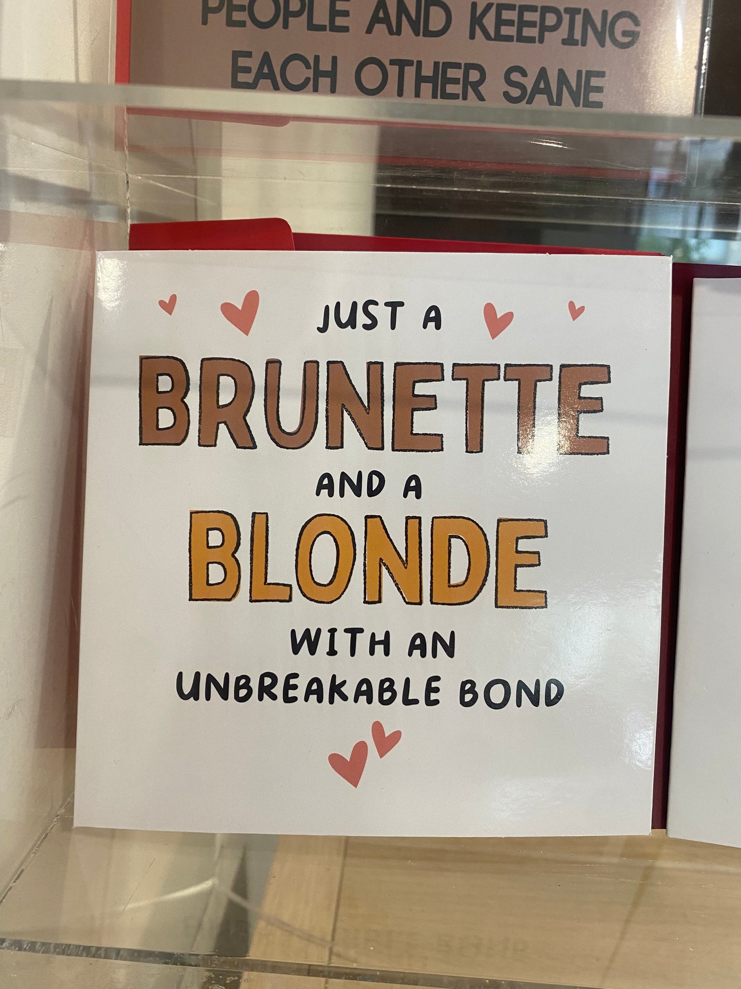 Blonde Brunette Greeting Card