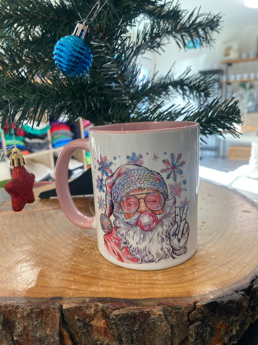 Pink Santa - Pink 11 oz mug