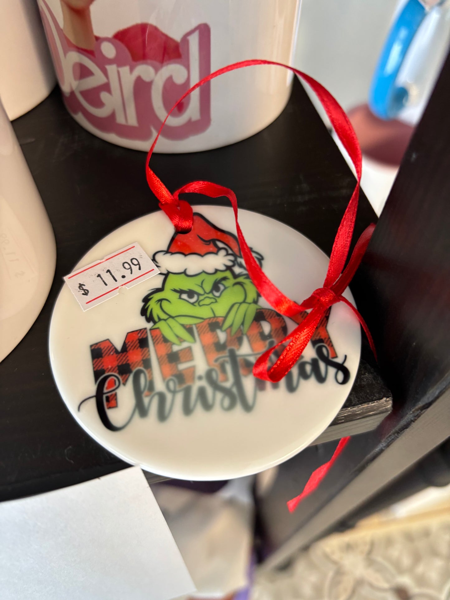 Grinch Ceramic Ornament