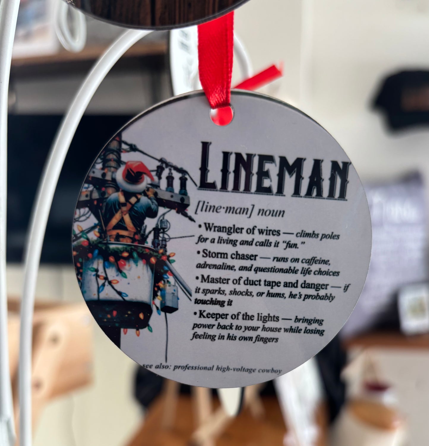Lineman ornament