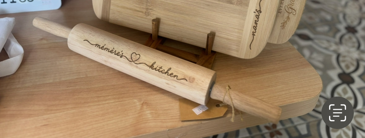 Memere’s Kitchen Engraved Rolling Pin
