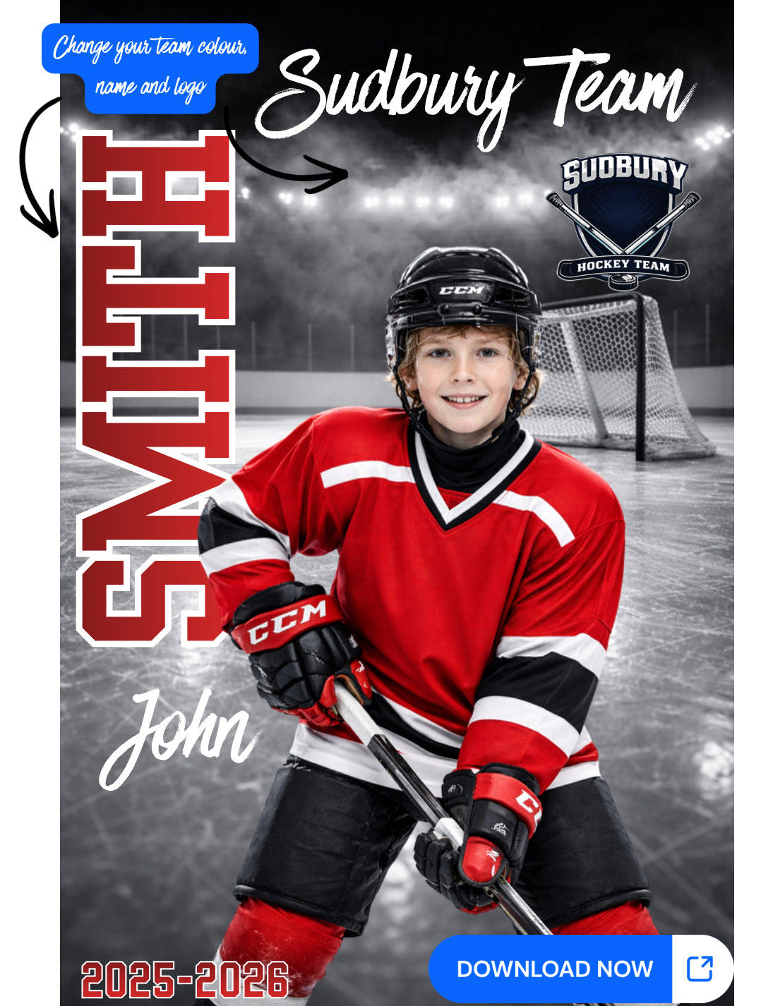Custom Hockey Card – Digital or Printed | Personalized Player Card