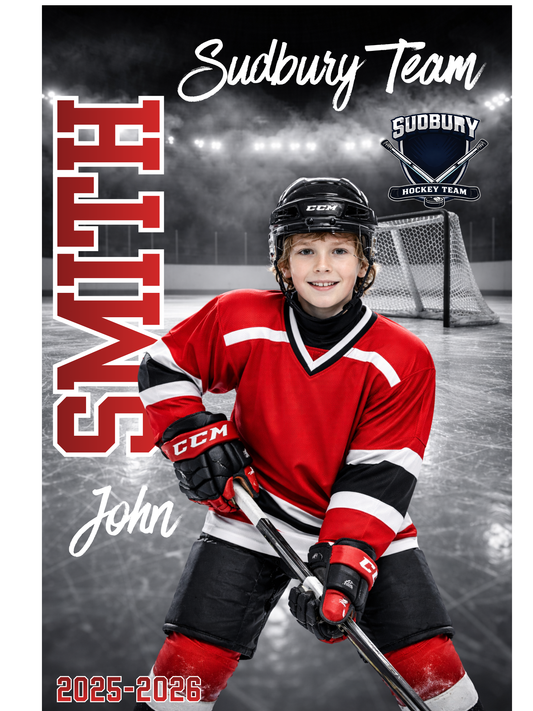 Custom Hockey Card – Digital or Printed | Personalized Player Card