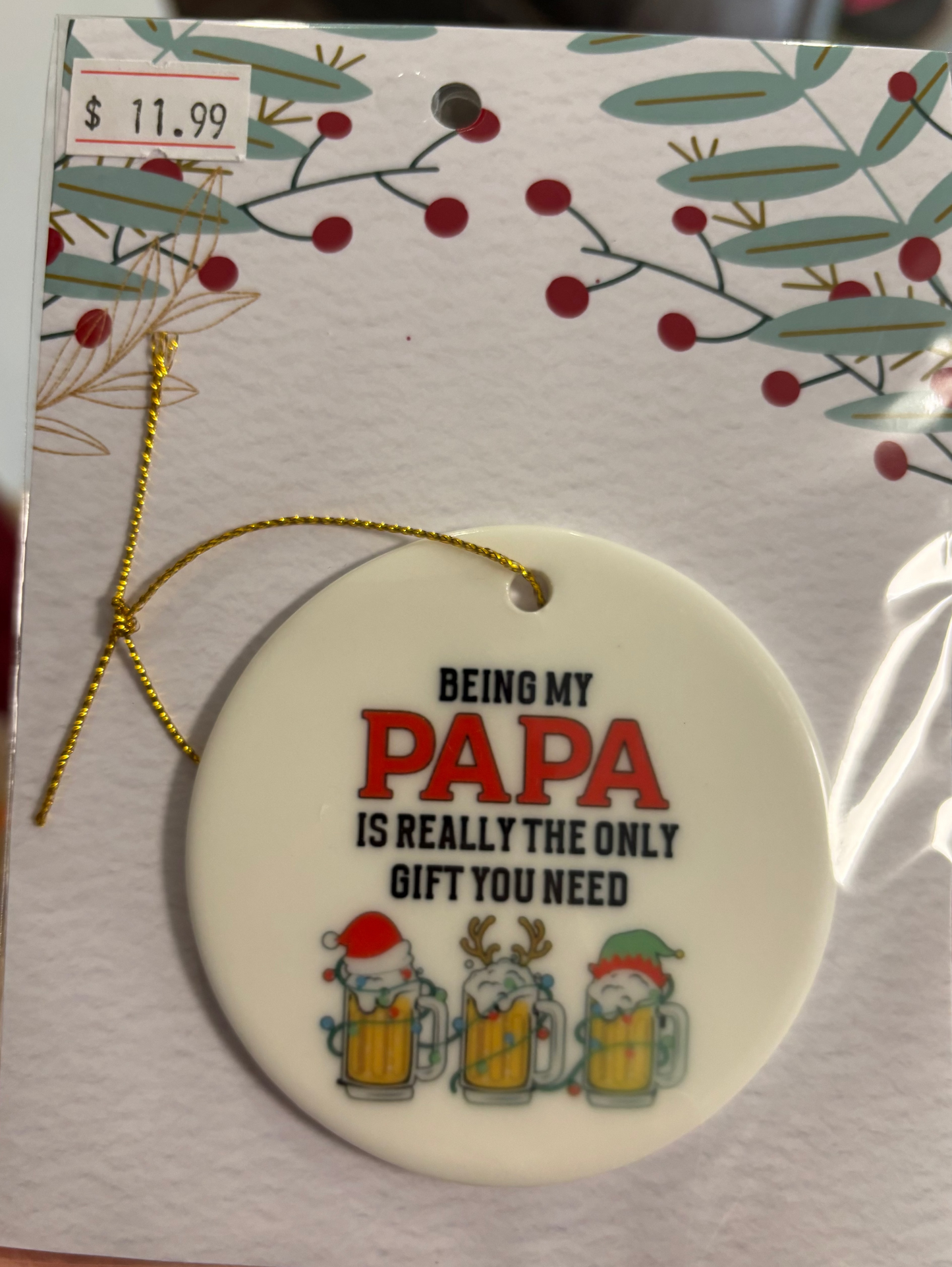 Papa Ceramic Ornament